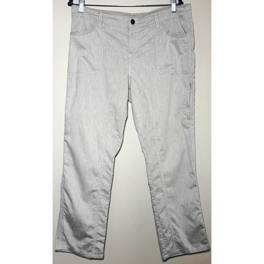 KÜHL Beige Herringbone Chino Pants Straight Leg Mid Rise Pockets 29" 14 Short